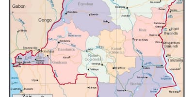 ზაირი აუზის რუკა