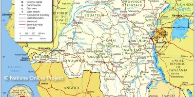 რუკა დემოკრატიული რესპუბლიკა კონგოს